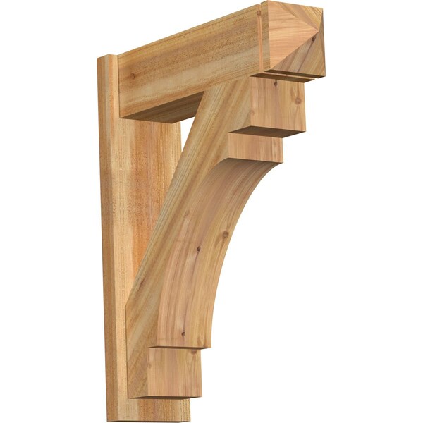 Ekena Millwork Merced Arts & Crafts Rough Sawn Outlooker, Western Red Cedar, 8"W x 28"D x 34"H OUT08X28X34MRC03RWR - main